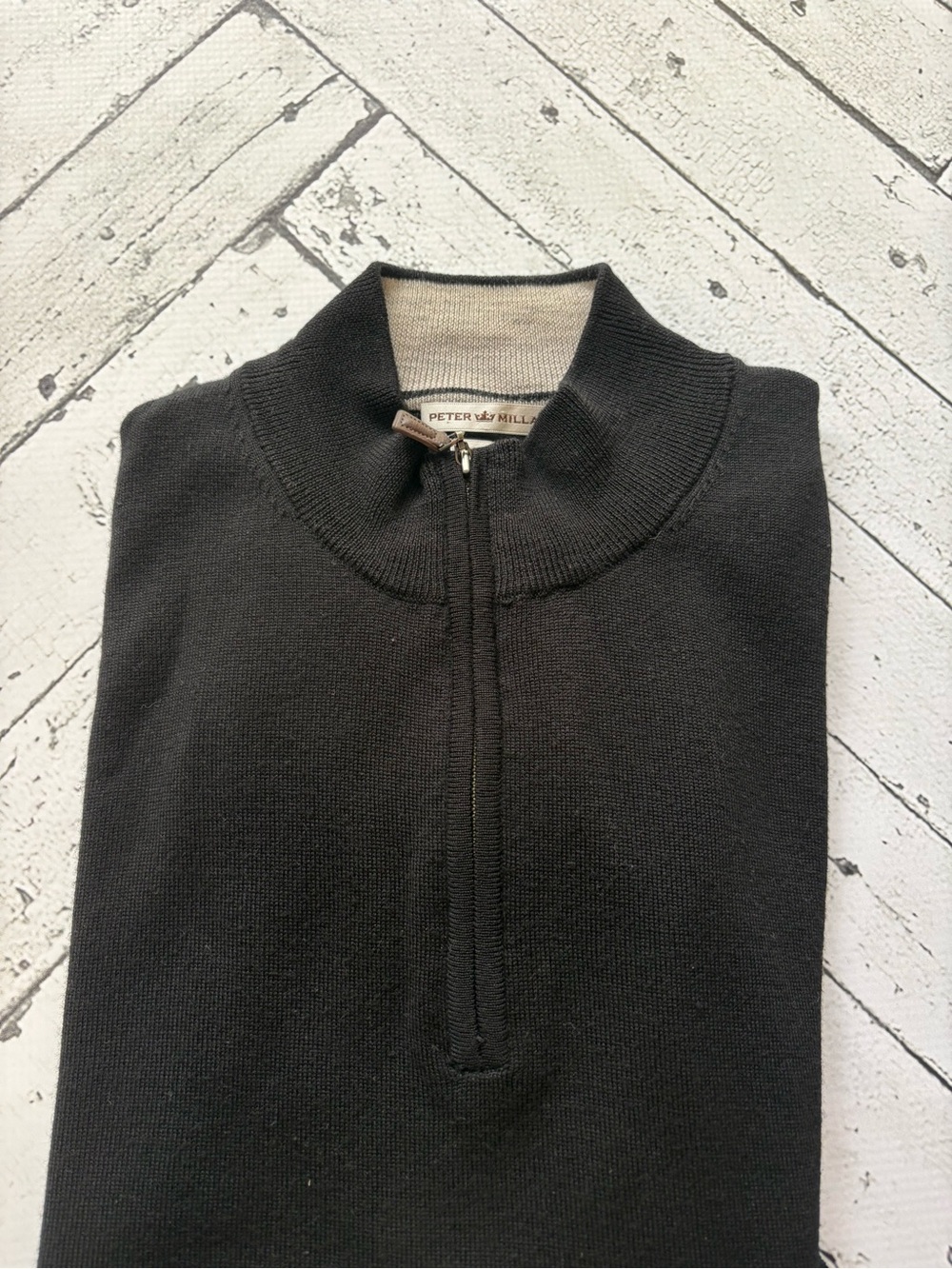 Peter Millar 100% Merino Wool Quarter Zip Sweater Vest Black Men’s XXL